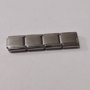 4 Blanks for Italian‎ Link Stainless Steel Nomination Style Charm Bracelet